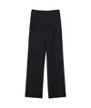 Twinset Wide-leg Side-pocket Trousers In Black