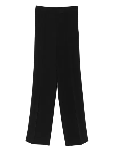 Twinset Wide-leg Trousers In Black