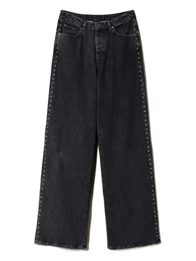 Twinset Wide-leg Trousers In Black