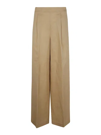 Twinset Wide Leg Trousers In Brown