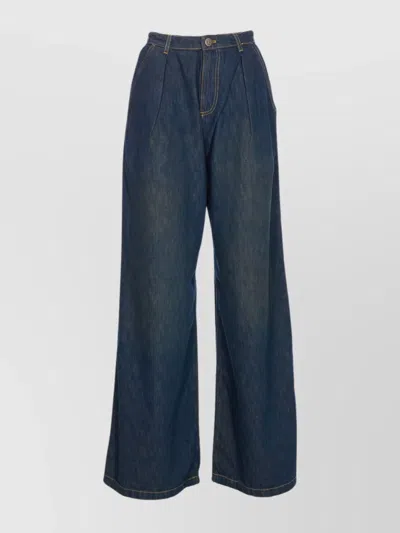 TWINSET WIDE LEG TROUSERS FRONT PLEATS
