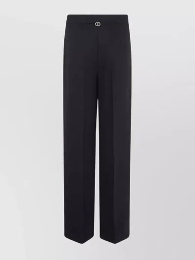 Twinset Wide Leg Trousers Gold Tone Hardware In Multi