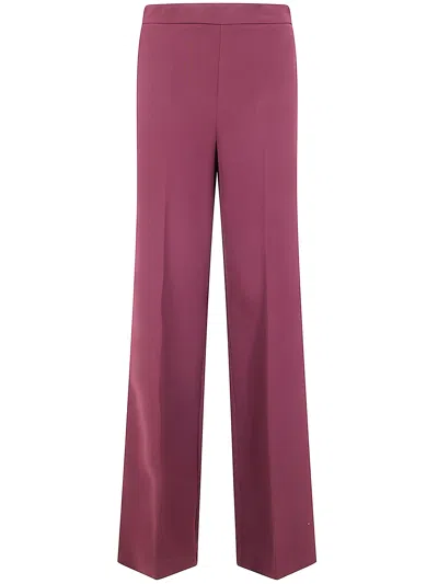Twinset Twin-set Wide Leg Trousers In Burgundy