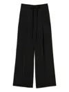 Twinset Wide-leg Trousers With High Waist In Black