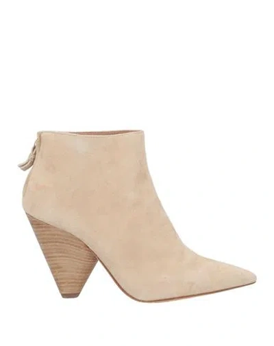 Twinset Woman Ankle Boots Beige Size 6 Leather