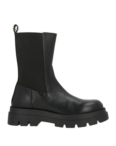 Twinset Woman Ankle Boots Black Size 10 Leather