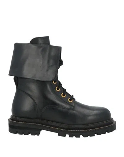 Twinset Woman Ankle Boots Black Size 7 Leather
