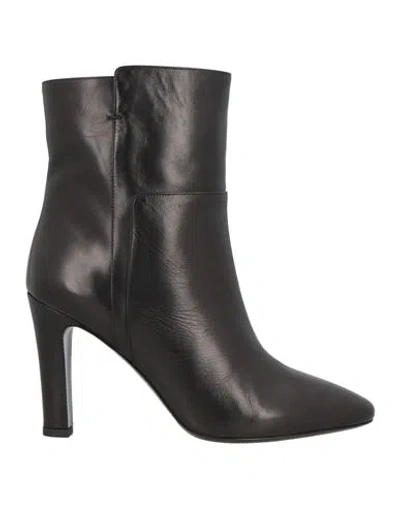 Twinset Woman Ankle Boots Black Size 8 Leather