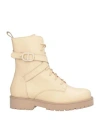 Twinset Woman Ankle Boots Ivory Size 8 Leather In White