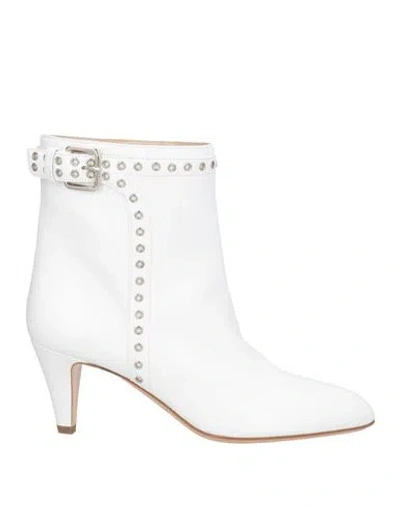 Twinset Woman Ankle Boots White Size 7 Leather