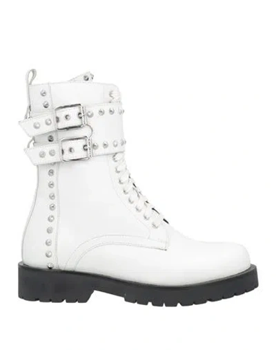 Twinset Woman Ankle Boots White Size 7 Leather