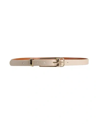 Twinset Woman Belt Beige Size Xl Regenerated Leather, Polyurethane, Polyester, Viscose In Neutral