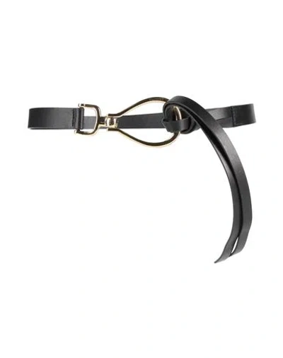 Twinset Woman Belt Black Size L Cow Leather