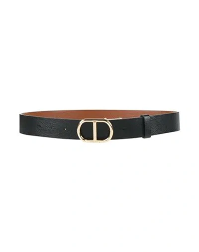 Twinset Woman Belt Black Size Xl Polyurethane
