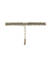 Twinset Woman Belt Bronze Size S Metal, Glass In Yellow