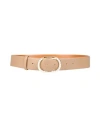 Twinset Woman Belt Camel Size L Regenerated Leather, Polyurethane, Cotton, Polyester In Neutral