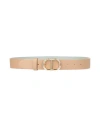 Twinset Woman Belt Camel Size Xl Regenerated Leather, Polyester, Polyurethane In Brown