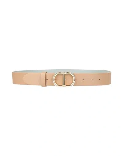 Twinset Woman Belt Camel Size Xl Regenerated Leather, Polyester, Polyurethane In Brown