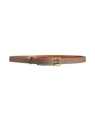 Twinset Woman Belt Light Brown Size Xl Regenerated Leather, Polyurethane, Polyester, Viscose