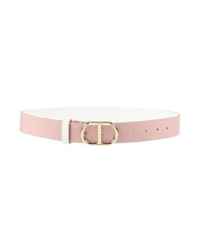 Twinset Woman Belt Pink Size Xl Regenerated Leather, Polyester, Paper Yarn, Polyurethane