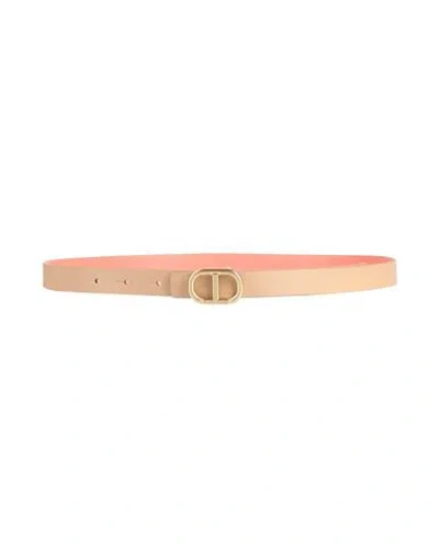 Twinset Woman Belt Sand Size Xl Leather Fibre, Polyester, Polyurethane