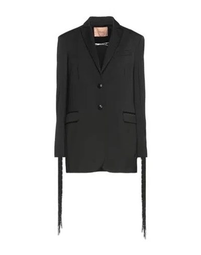 Twinset Woman Blazer Black Size 6 Polyester, Wool, Acetate