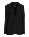 Twinset Woman Blazer Black Size 8 Viscose, Wool, Polyamide, Polyester