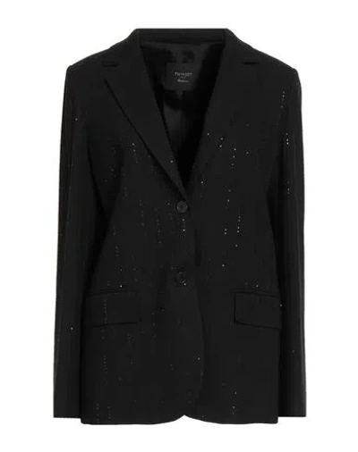 Twinset Woman Blazer Black Size 8 Viscose, Wool, Polyamide, Polyester