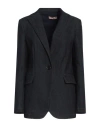 Twinset Woman Blazer Blue Size 10 Cotton, Polyester, Elastane In Blue