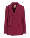Twinset Woman Blazer Garnet Size 4 Polyester, Elastane In Red