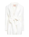 Twinset Woman Blazer Ivory Size 10 Viscose, Linen