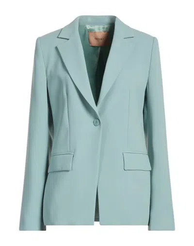Twinset Woman Blazer Light Green Size 6 Polyester