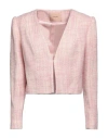 Twinset Woman Blazer Light Pink Size 10 Cotton, Acrylic, Polyamide
