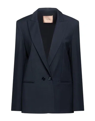 Twinset Woman Blazer Midnight Blue Size 4 Polyester, Wool, Viscose, Elastane