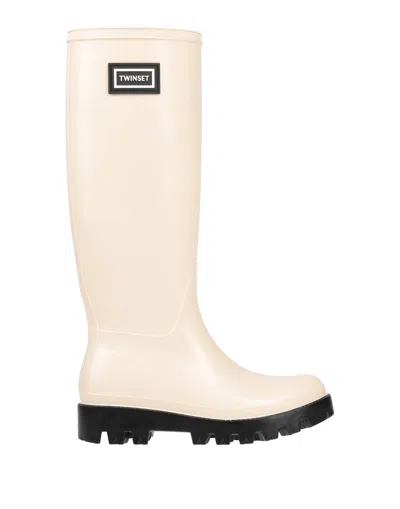 Twinset Knee Boots In White