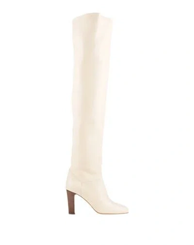 Twinset Woman Boot Off White Size 8 Goat Skin