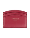 Twinset Woman Cardholder Burgundy Size - Cow Leather In Red