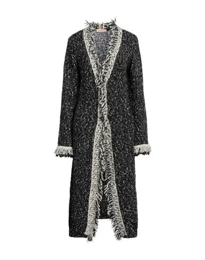 Twinset Woman Cardigan Black Size L Cotton, Acrylic, Wool, Polyester