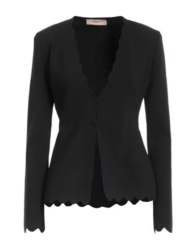 Twinset Woman Cardigan Black Size Xs Viscose, Polyamide, Elastane