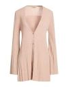 Twinset Woman Cardigan Blush Size M Viscose, Polyamide, Polyester In Pink
