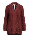 Twinset Woman Cardigan Copper Size Xs Polyester, Polyamide In Orange