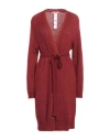 Twinset Woman Cardigan Red Size S Viscose, Polyamide, Mohair Wool, Polyester, Wool In Red