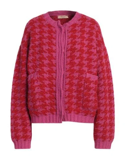 Twinset Woman Cardigan Red Size Xs Acrylic, Wool, Alpaca Wool, Polyester