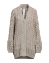 Twinset Woman Cardigan Silver Size M Polyester, Polyamide In Silver