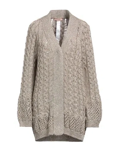 Twinset Woman Cardigan Silver Size M Polyester, Polyamide