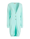 Twinset Woman Cardigan Sky Blue Size S Viscose, Polyester In Blue