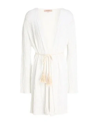 Twinset Woman Cardigan White Size Xl Viscose, Polyamide