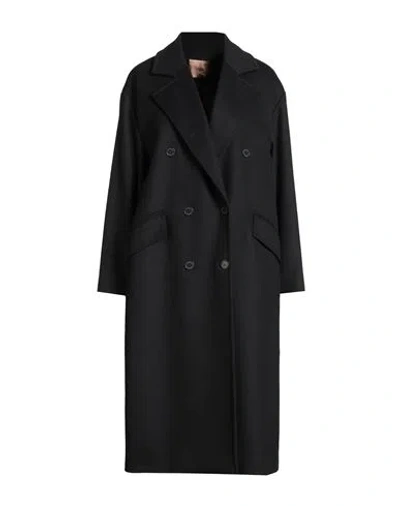 Twinset Woman Coat Midnight Blue Size 6 Wool, Polyamide