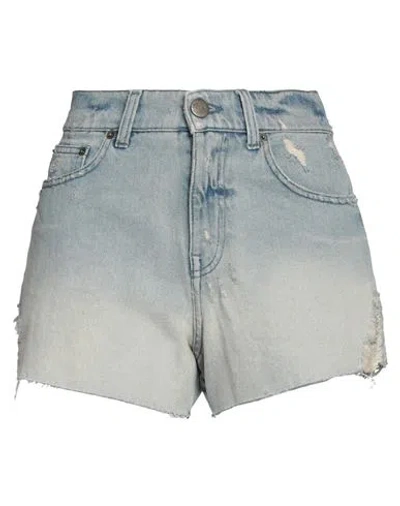Twinset Woman Denim Shorts Blue Size 30 Cotton