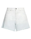 Twinset Woman Denim Shorts Blue Size 29 Cotton In Blue